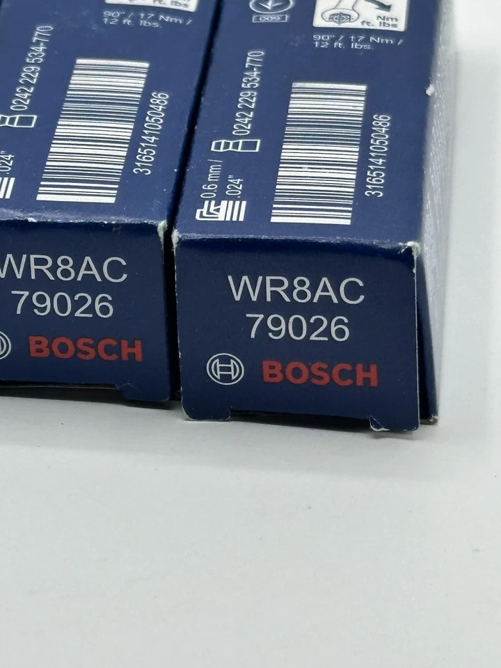 Bujía de itrio Bosch genuina 4 piezas para Volkswagen Super Beetle 79026 WR8AC Foto 3 de 4
