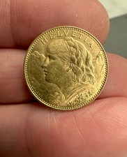 1913 B Gold Swiss Switzerland 10 Francs Coin  3.27g