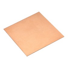 Pure Copper Sheet, 4" x 4" x 0.08" 12 Gauge T2 Copper Metal Plate