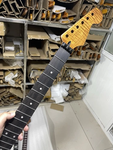floyd nut AAAA Roasted flame maple Stainless steel 22frets electric guitar neck_
