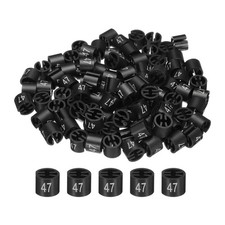 Clothes Hanger Marker Colored Hanger Sizer Number 47, Black 100 Pcs