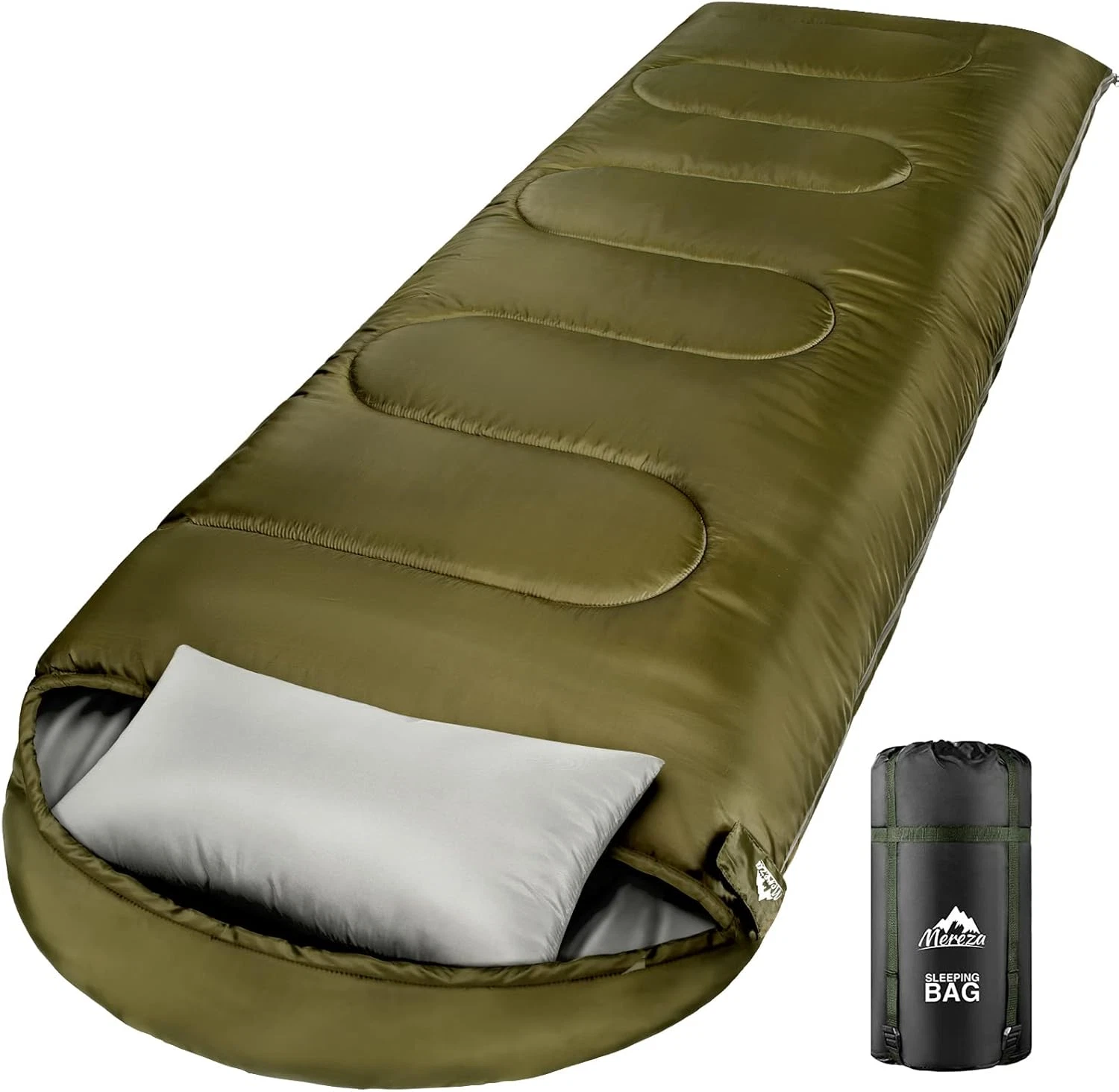 0°F Winter Sleeping Bag with Pillow for Adults & Kids - 4 Season Camping Gear
