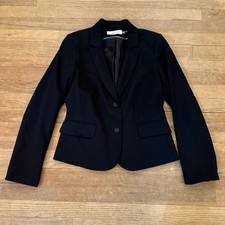 Calvin Klein black two button blazer jacket size 8P b8