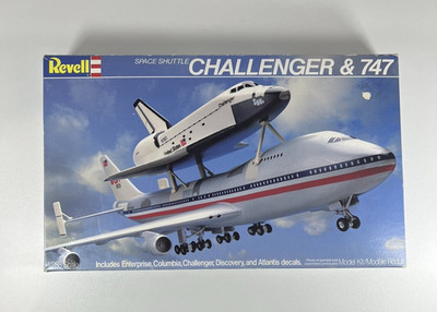 1984 Revell 1/288  Space Shuttle Challenger & 747. Made in Japan. New Open Box.