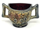 Vintage Northwood Carnival Glass Acorn Burrs Sugar Bowl Amethyst