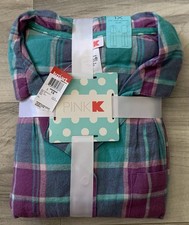 Vtg Womens 1X Pajama Set Flannel Pink K Kmart Warm Grannycore Cottagecore Nwt