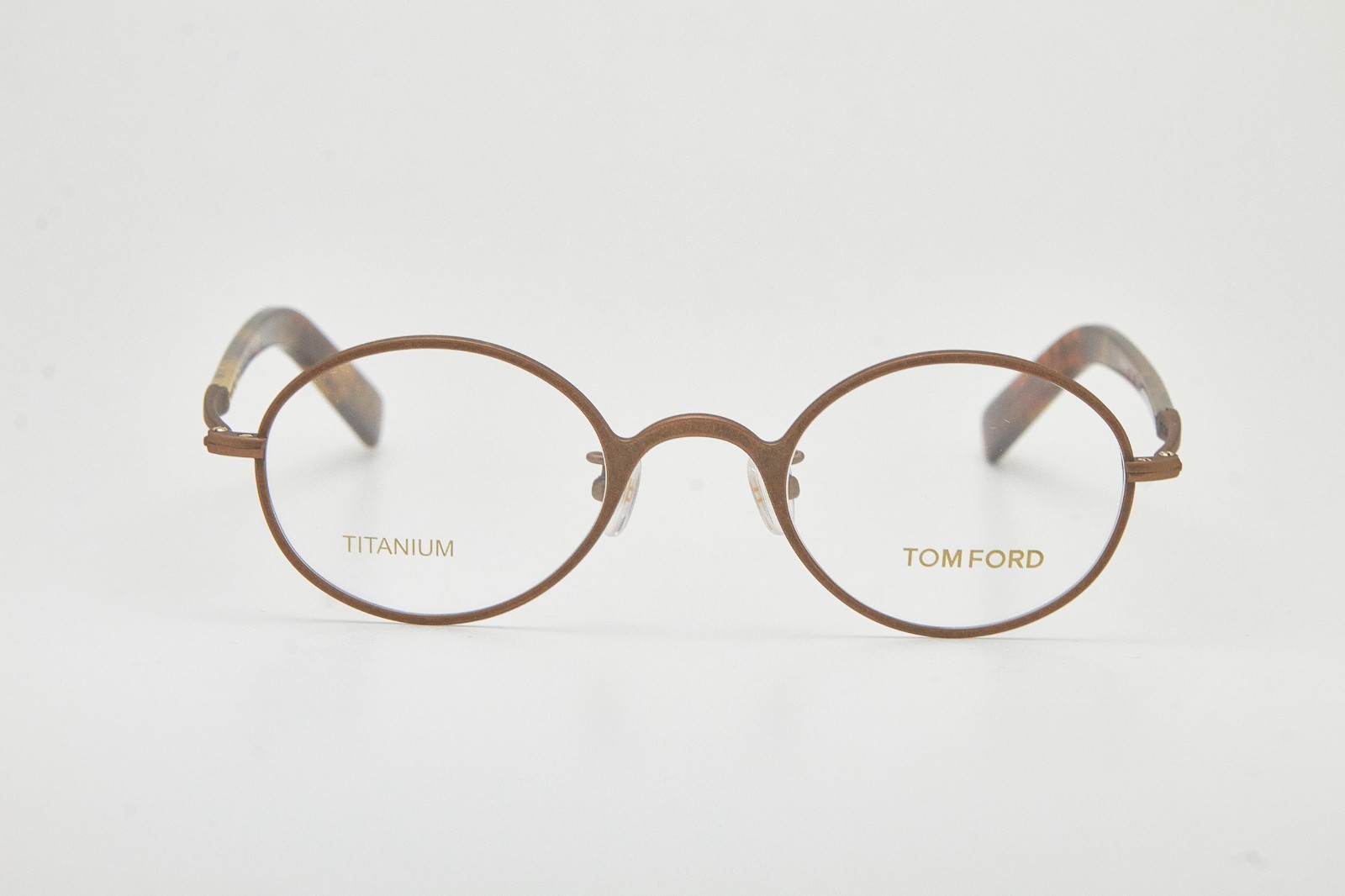 Tom Ford FT 5419 Titanium Oval Tortoiseshell Eyeglasses Steampunk Glasses image 2