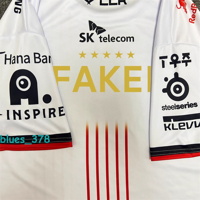 T1 2025 ユニフォーム ホワイトFAKER M Faker T1 2nd 2025 Uniform