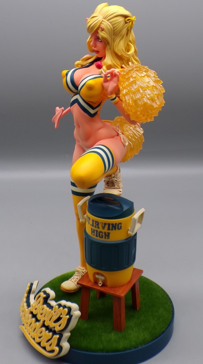 ROCKIN JELLY BEAN Devil's CHEERLEADER Yellow EROSTIKA Figure w/Box
