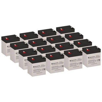(16-PACK) APC RBC140 UPS Battery Replacement Set of 16 - 12V 5.5Ah by SigmasTek
