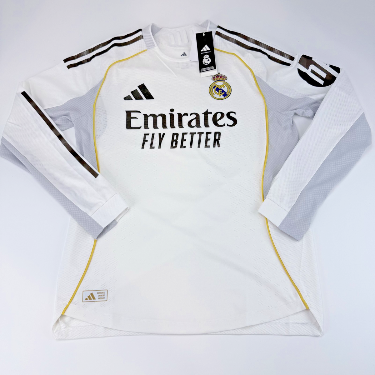 Adidas Real Madrid 25/26 Home Authentic Jersey LS Mens NWT White