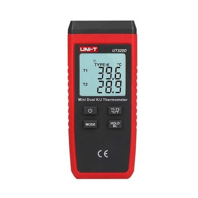 UNIT UT320D Mini Contact Type Thermometer LCD Backlight K/J Thermocouple Probe K