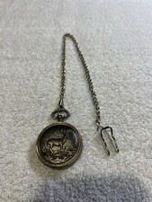 Stag Deer Pocket Watch Working, Chain included and New Battery.