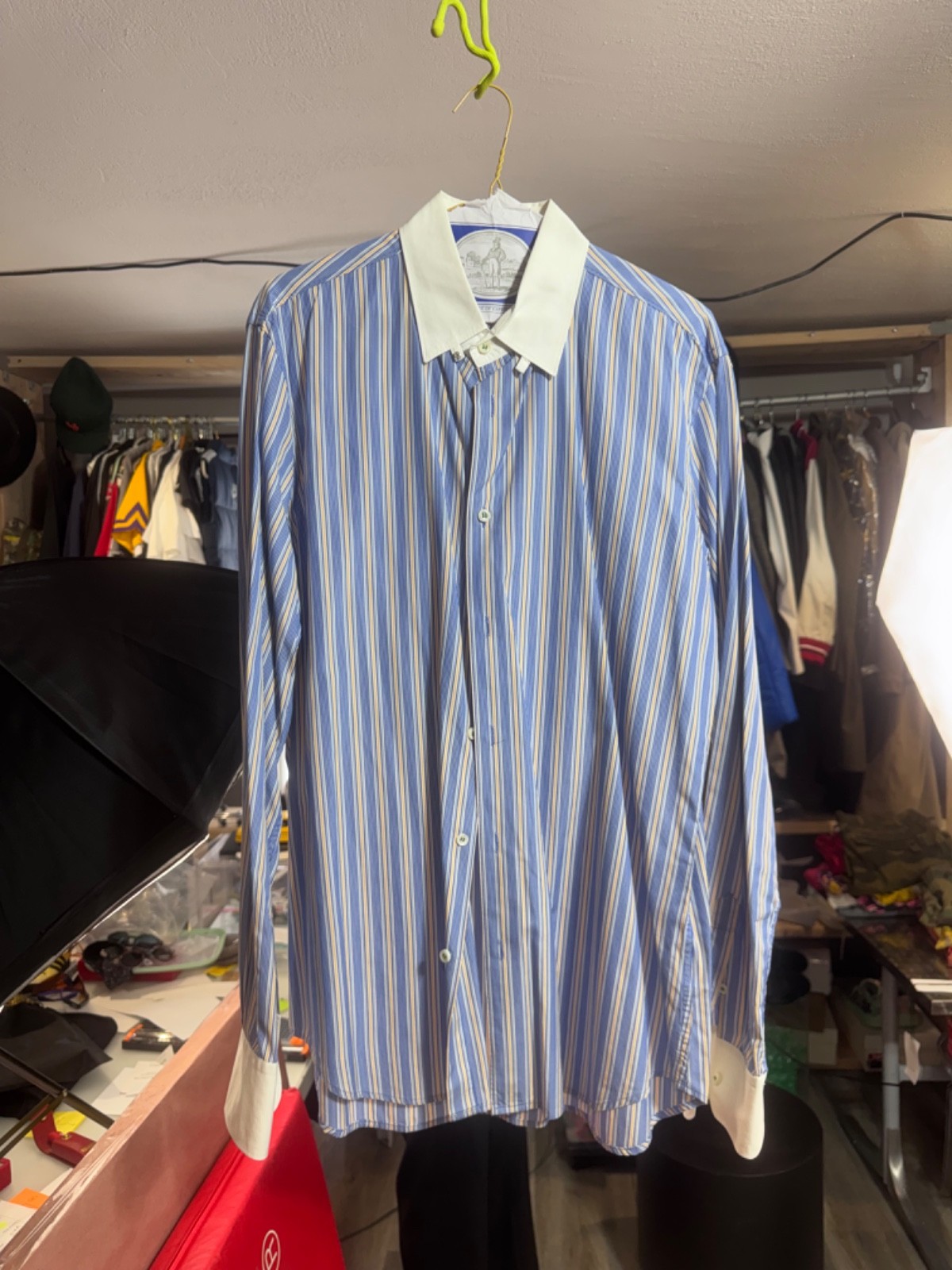 Dsquared2 CONTRAST Collar Button Front Shirt XXL … - image 21