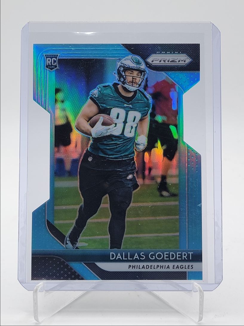 DALLAS GOEDERT 2018 PANINI PRIZM ROOKIE LIGHT BLUE DIE CUT RC /199 Q5918