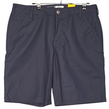 Carhartt Canvas Work Shorts Womens 12 Blue 10" Rugged Flex Loose Fit BS3111 NEW