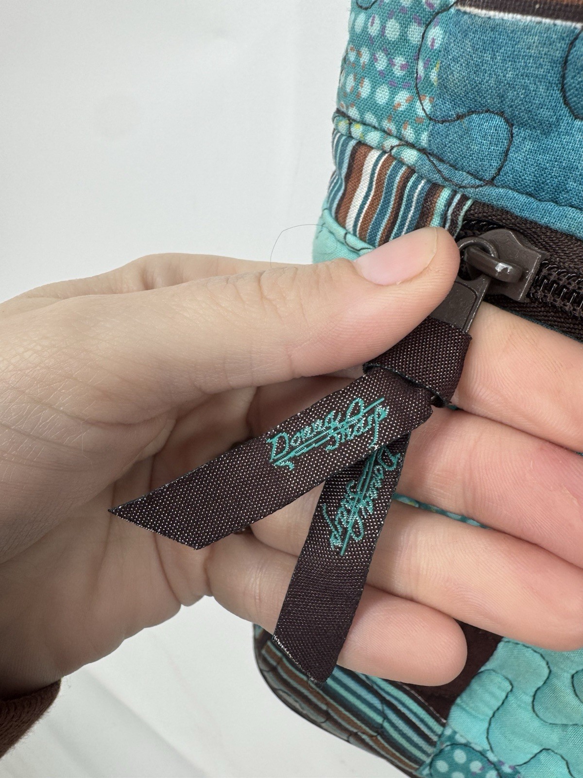 Donna Sharp Patchwork Shoulder Bag Blue Colorful … - image 13