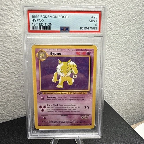 1999 Pokémon Fossil Hypno 1st Edition #23 PSA 9 WOTC Mint