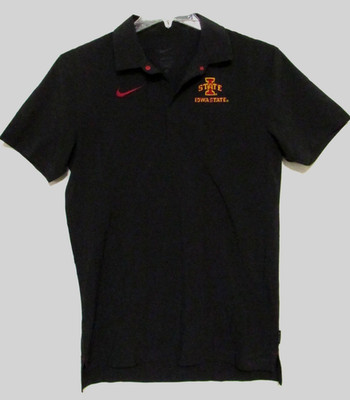 Nike Iowa State Cyclones Dry Fit Short Sleeve Polo Shirt Mens Small    Nice