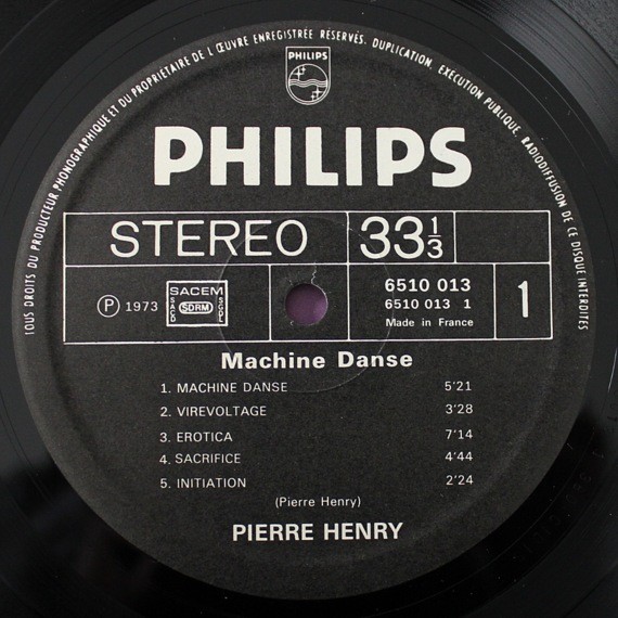 Pierre Henry - Machine Danse | eBay