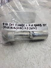 3 PC LOT - 432-2105 4322105 #12 CAT FLANGE #12 BARB ST Hydraulic Fitting