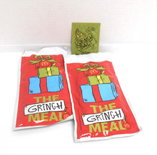 McDonald's Grinch 2 Pairs Socks  Dill Pickle Seasoning All Sealed