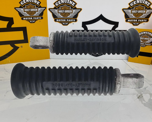 OEM 88-23 Genuine Harley 1"inch Sportster Dyna Black Rubber Foot Pegs 20866