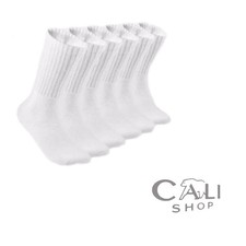 12 Pairs Men's Women Plain Sport Crew Socks Cotton Work Athletic Size 9-11 10-13