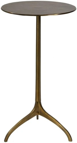 Antique Gold Tripod Accent Table by  - 14" Wide Elegance - Picture 1 of 4