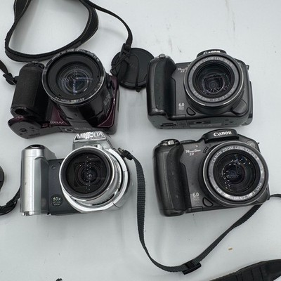Digital Camera Lot Canon PowerShot S3  Nikon Coolpix L820 Minolta Parts/ Repair