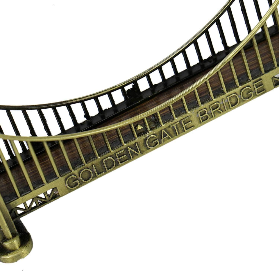 PROW Golden Gate Bridge Modell – 18 Cm, Metall Statue Bronze, Tischdekoration, Souvenir Aus San Francisco