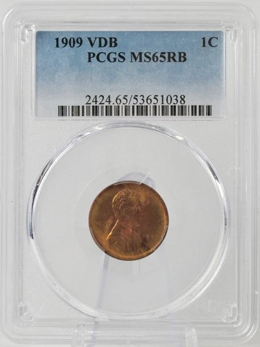 1909 1C VDB Lincoln Cent Wheat PCGS MS65 RB