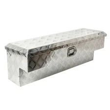 36.8"X12.2"X12.6" Aluminum Silver 5 Bar Tread Side Mount Truck Tool Box w/ Lock
