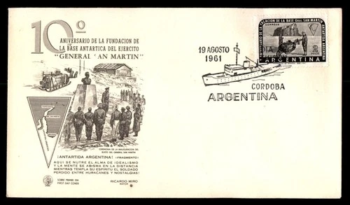 Mayfairstamps Argentina FDC 1961 Base Gral San Mratin First Day Cover aaw_42697