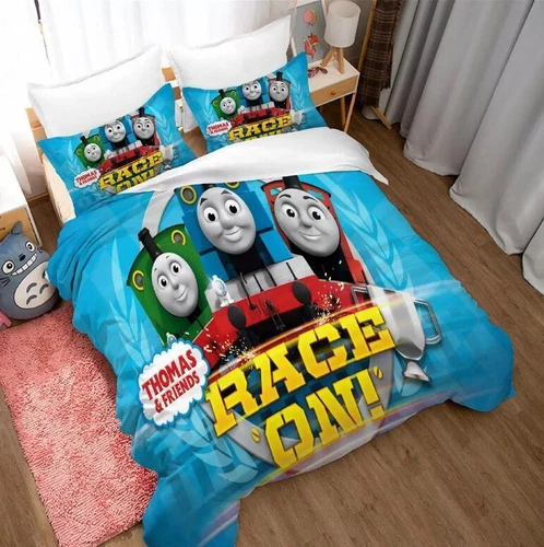 Kinder 3D Thomas und seine Freunde Bettwäsche Set Bettbezug Set 135x200 200x200 - Bild 2 von 11