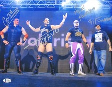 El Hijo del Fantasma & Texano Jr Konnan Chessman Signed 11x14 Photo BAS COA AAA