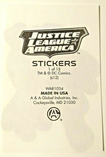 Batman Official DC Justice League A&A Vending Sticker Decal - Picture 2 of 2
