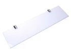 Acrylic Shelves Wall Mounted White Straight Shelf with Various Chrome Supports