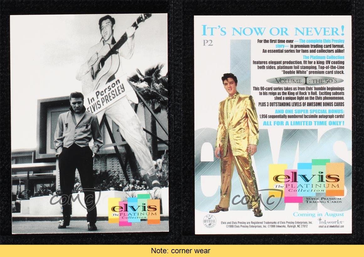 1999 Inkworks Elvis: The Platinum Collection Promo Elvis Presley #P2 READ 9ca - Picture 3 of 3