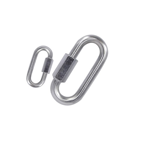 Quick Link Lock Carabiner Clips With Screw Lock Heavy Duty Stainless Steel Hooks - Picture 5 of 15