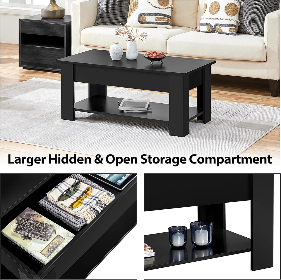 Yaheetech Coffee Table, Lift Top Coffee Table with Storage Compartment