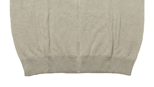 Polo Ralph Lauren Big & Tall Men's Grey Textured Knit Pima Cotton Full Zip Vest - Picture 3 of 4