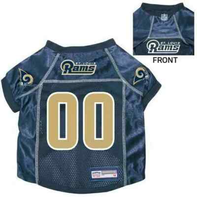 ST. LOUIS RAMS DOG CAT PREMIUM JERSEY w/ NAME TAG CHOOSE SIZE