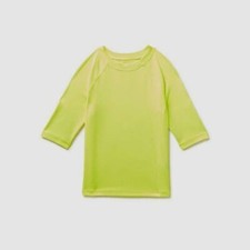 Wonder Nation Boys' Short Sleeve Rash Guard, Acid Yellow, Medium 8 