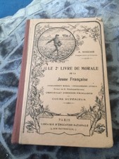 Ancien 2 Eme Livre De Morale Jeune Francaise A Souche Paris Education Annee 20