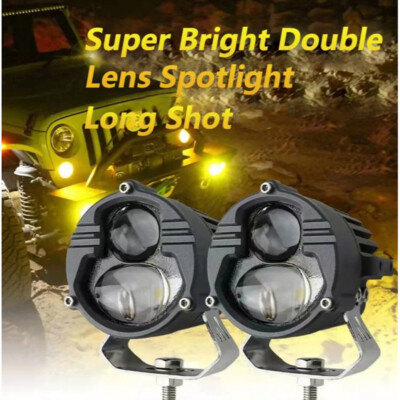 Für ATV UTV Paar 9-60V Motorrad Nebelscheinwerfer Hi/Lo Beam Lampe Scheinwerfer