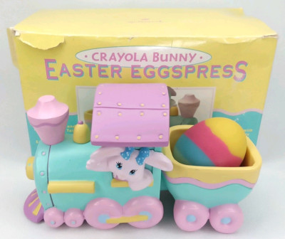 Vintage 1993 Hallmark Crayola Easter Bunny Eggspress Train Figurine With Box