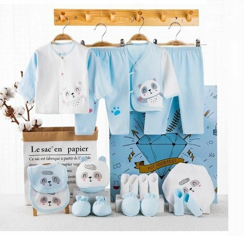 Set REGALO NEONATO COTONE PETTINATO Vestiti Neonato Bimba Tutine 18  PEZZI/LOTTO | eBay