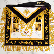 MASONIC REGALIA GRAND LODGE MASTER MASON APRON PURPLE-HSE