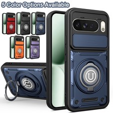 Shockproof Stand Case For Google Pixel 10 Pro XL/9 / 9 Pro with Slide Lens Cover